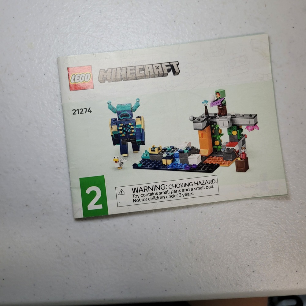 LEGO Minecraft The Deep Dark Battle 21274 Instruction Manual Book 2